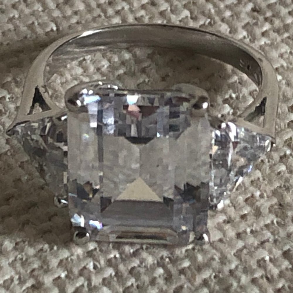 Sterling Silver 925 Cubic Zirconia Size 7 - Picture 4 of 8